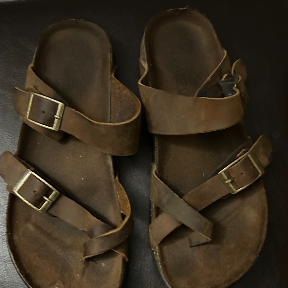 Brown Leather Women's Sandals